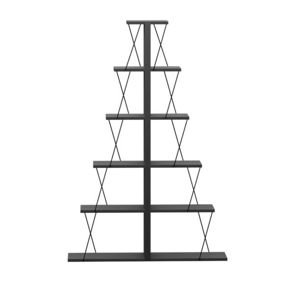Βιβλιοθήκη mini Tars House Genius ανθρακί-μαύρο 130x22x146εκ - Image 2