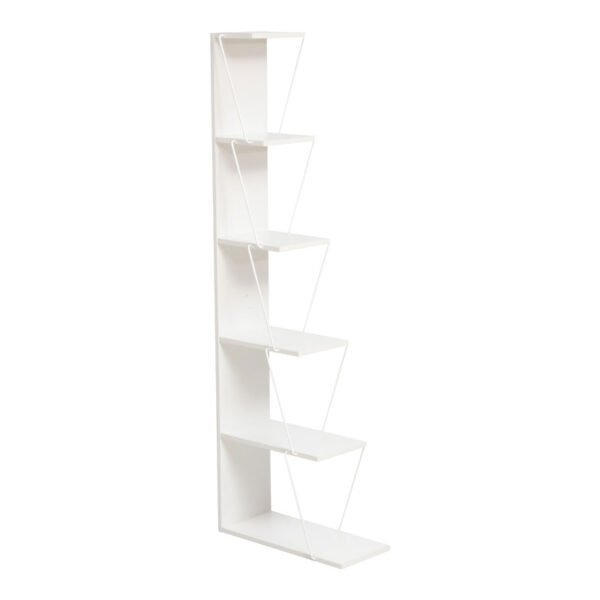 Βιβλιοθήκη mini Tars House Genius λευκό 130x22x146εκ - Image 3