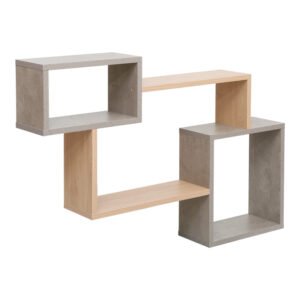 Ράφι τοίχου Beldra House Genius σε φυσική με γκρι cement απόχρωση 84x15x57.8εκ