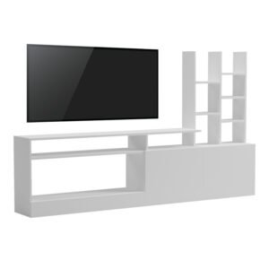 Σύνθετο σαλονιού Seruno House Genius λευκό 170x25x100εκ