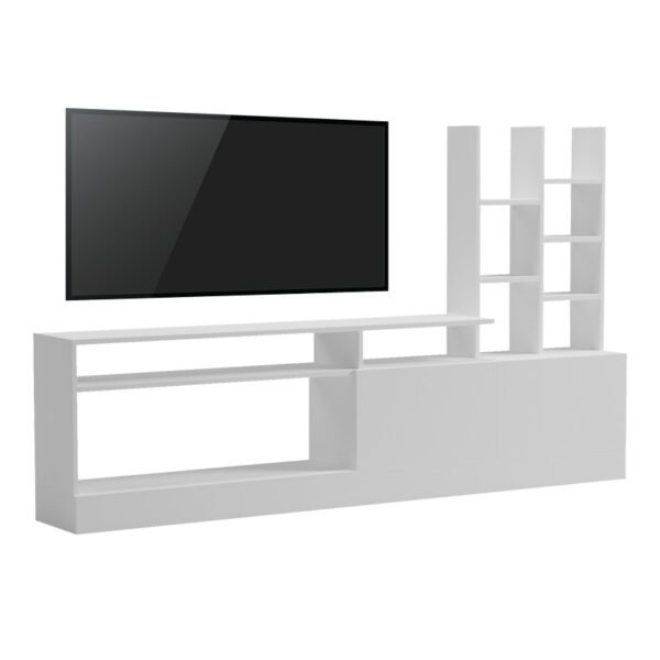 Σύνθετο σαλονιού Seruno House Genius σε λευκή απόχρωση 170x25x100εκ