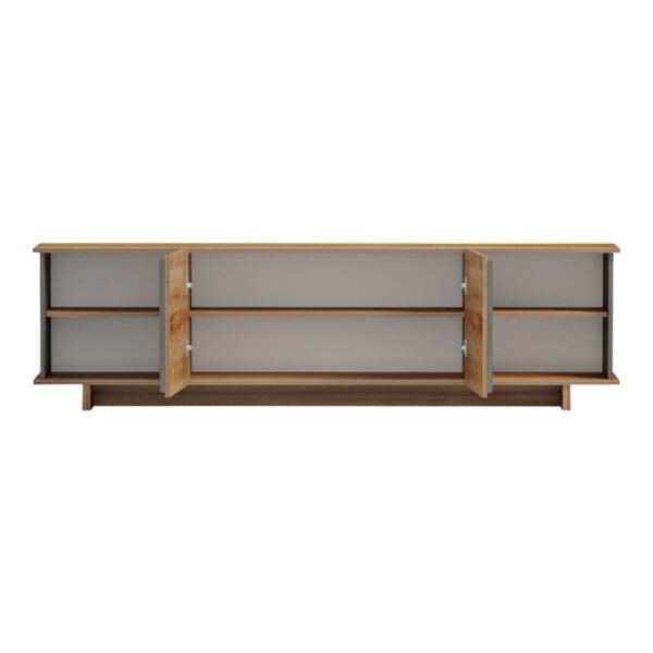 Έπιπλο τηλεόρασης Zafore  pakoworld σε oak-καφέ antique απόχρωση 180x33x50εκ - Image 3