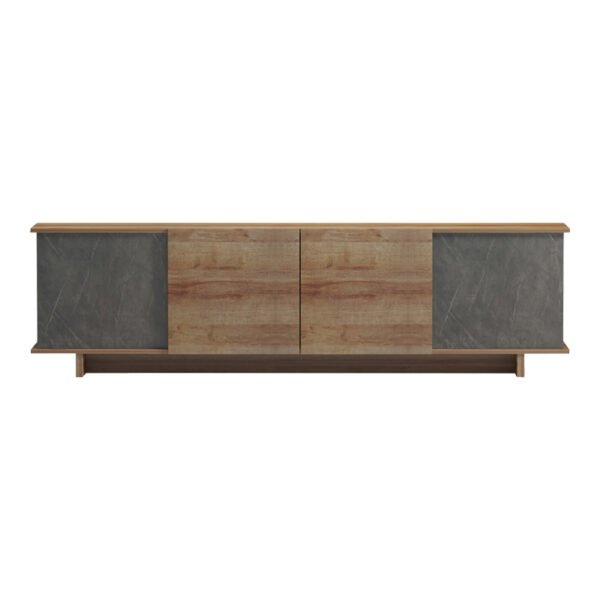 Έπιπλο τηλεόρασης Zafore  pakoworld σε oak-καφέ antique απόχρωση 180x33x50εκ - Image 4