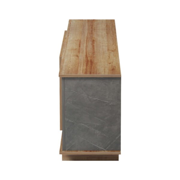 Έπιπλο τηλεόρασης Zafore  pakoworld σε oak-καφέ antique απόχρωση 180x33x50εκ - Image 6