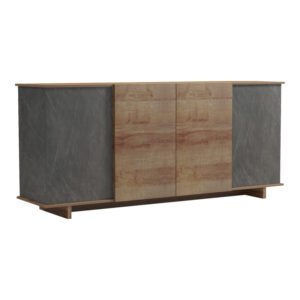 Μπουφές Zafore  House Genius σε oak-γκρι μαρμάρου 180x45x80εκ