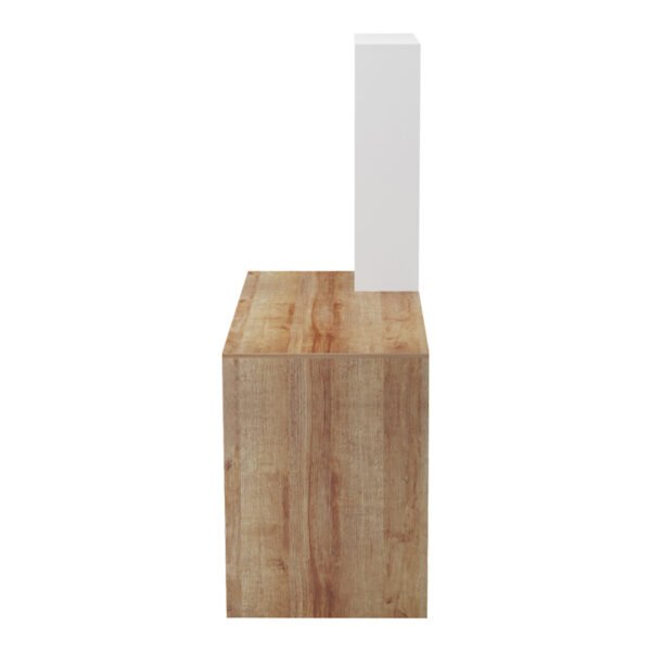 Γραφείο εργασίας Bivoro με ραφιέρα House Genius σε oak -λευκή απόχρωση 146x55x129εκ - Image 5