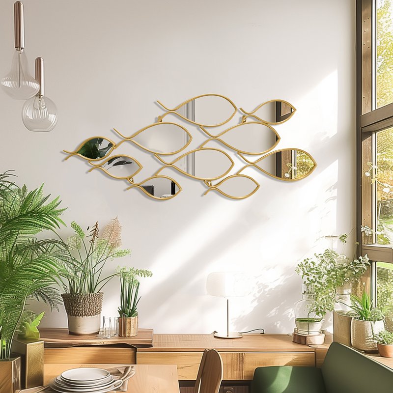 Καθρέπτης Filow House Genius χρυσό 103x2x38εκ - Image 2