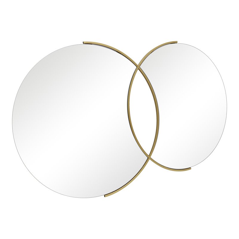 Καθρέπτης διπλός Miryata House Genius μέταλλο σε χρυσή απόχρωση 105x3x60εκ - Image 3