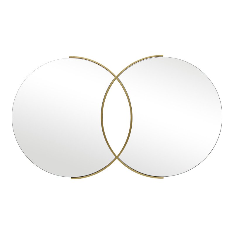 Καθρέπτης διπλός Miryata House Genius μέταλλο σε χρυσή απόχρωση 105x3x60εκ