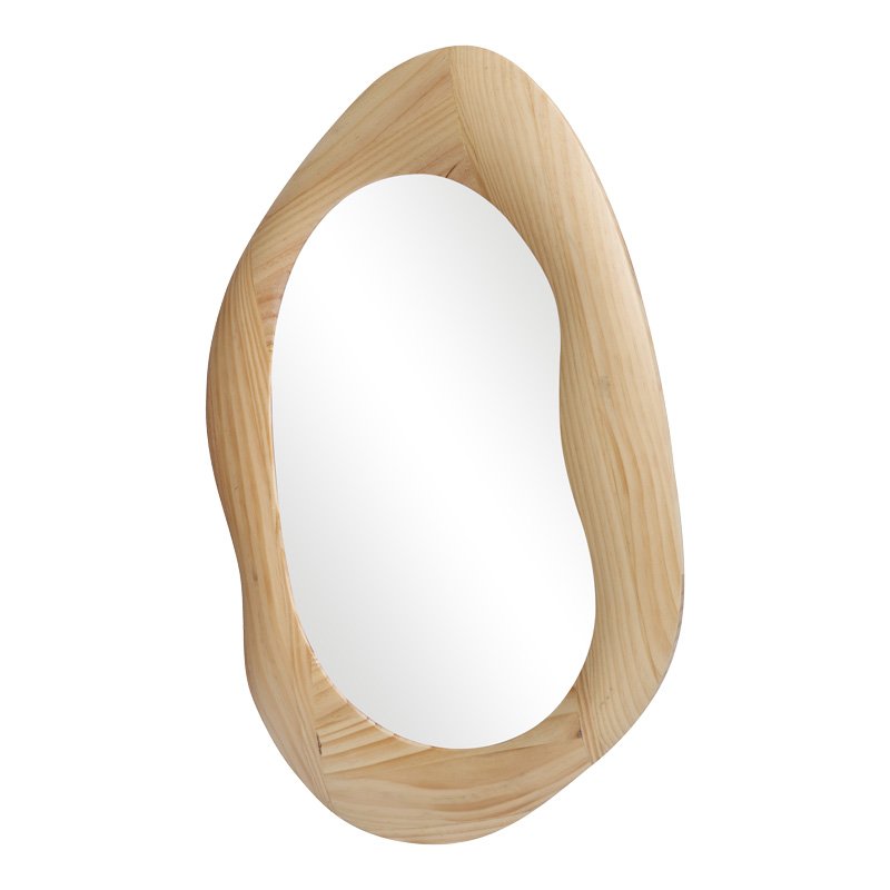 Καθρέπτης οβάλ Enola House Genius mdf σε φυσική απόχρωση 54x2.5x80εκ - Image 3