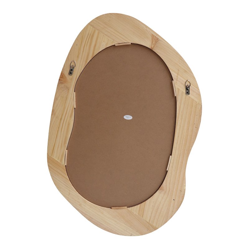 Καθρέπτης οβάλ Enola House Genius mdf σε φυσική απόχρωση 54x2.5x80εκ - Image 4