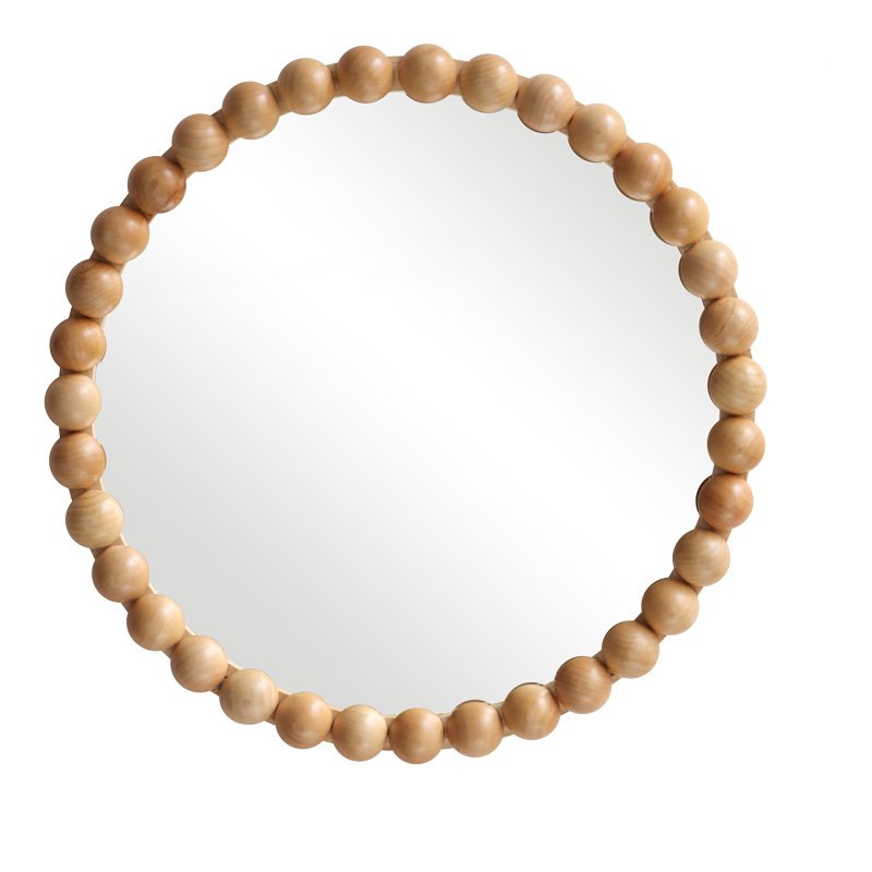 Καθρέπτης Specio House Genius ξύλο σε φυσική απόχρωση Φ60x4.5εκ