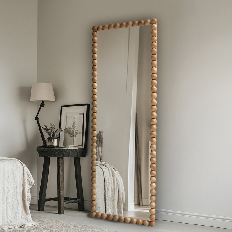 Καθρέπτης Ledalo House Genius ξύλο σε φυσική απόχρωση 45x4.5x130εκ - Image 2