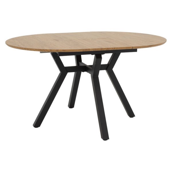 Tραπέζι Frances House Genius επεκτεινόμενο MDF sonoma-μαύρο 100-140x100x75εκ
