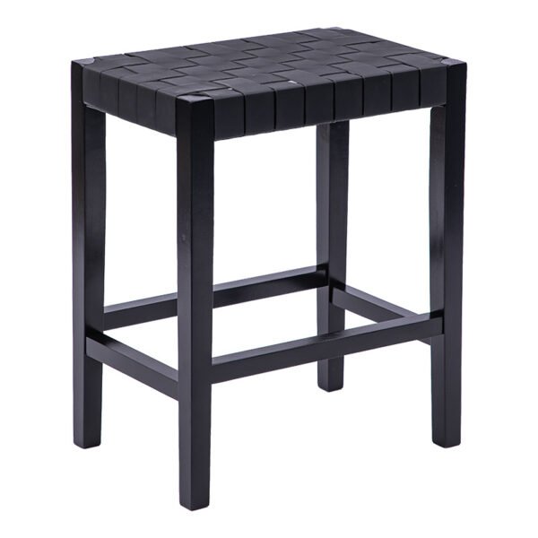 Σκαμπό Ridley House Genius ξύλο-pu μαύρο 51x34x61.5εκ
