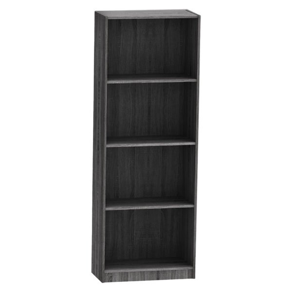 Βιβλιοθήκη Presley House Genius σε ανθρακί-wenge απόχρωση 60x30x167εκ
