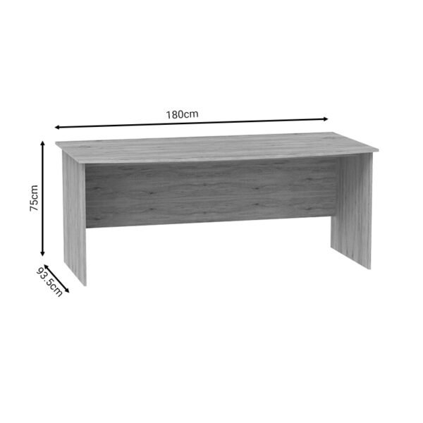 Γραφείο εργασίας Anze House Genius φυσικό μελαμίνης 180x93.5x75εκ - Image 5