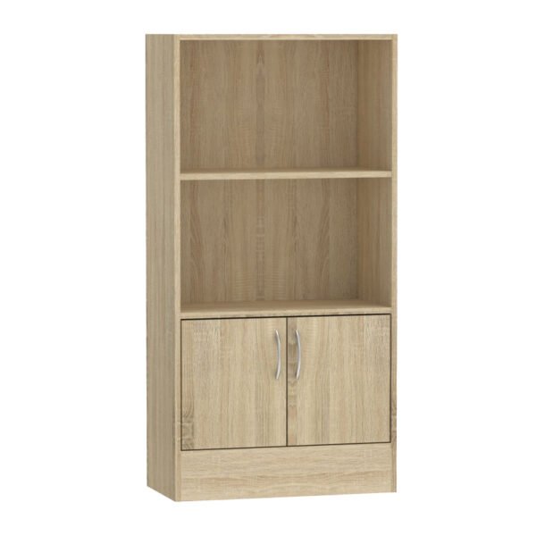 Βιβλιοθήκη Negan House Genius sonoma μελαμίνης 60x30x120εκ