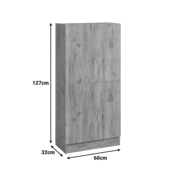 Παπουτσοθήκη-ντουλάπι Felicity House Genius χρώμα φυσικό mo 60x32x127εκ - Image 3