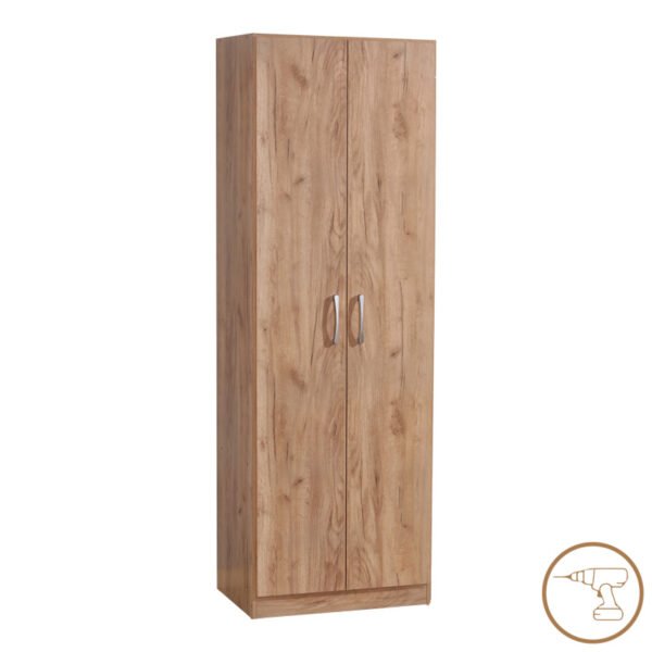Ντουλάπα Jonar House Genius δίφυλλη oak μελαμίνης 60x42x180εκ