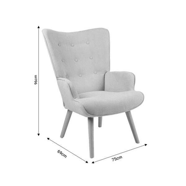 Πολυθρόνα Fluffy House Genius μπουκλέ κρεμ-φυσικό 75x69x96εκ - Image 5