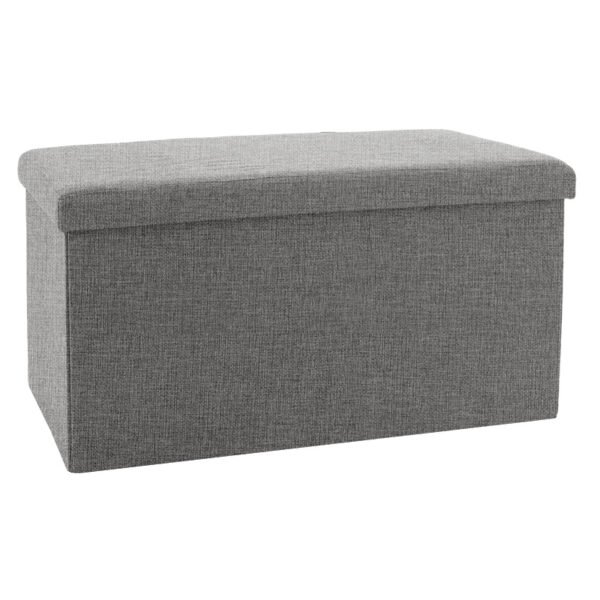 Σκαμπό-μπαούλο Greatness House Genius ύφασμα γκρι 76x38x38εκ