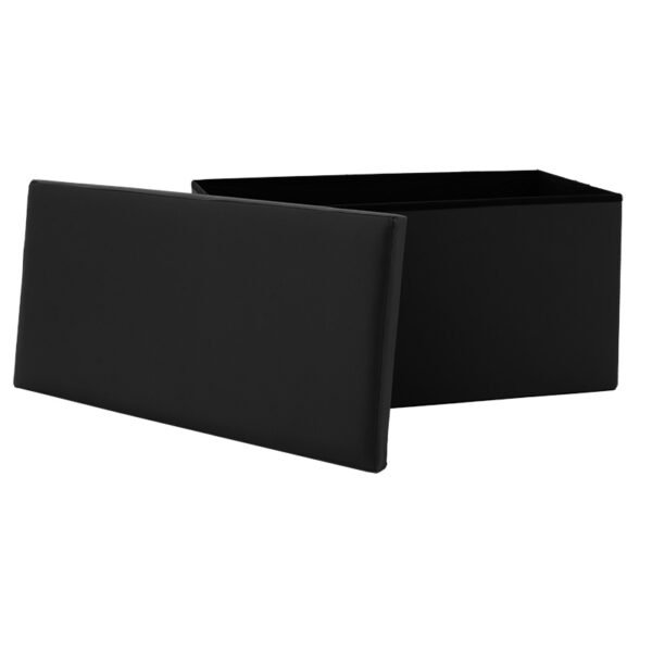 Σκαμπό-μπαούλο Cooperation House Genius pu μαύρο 76x38x38εκ - Image 3