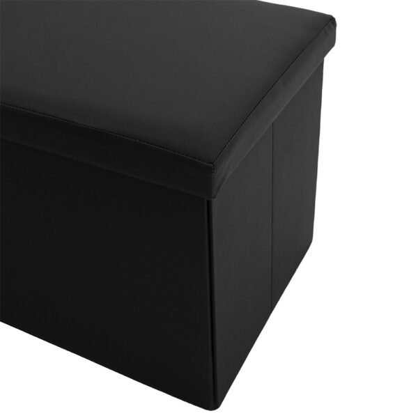 Σκαμπό-μπαούλο Cooperation House Genius pu μαύρο 76x38x38εκ - Image 4