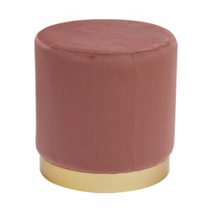 Σκαμπό Dash House Genius βελούδο σάπιο μήλο-χρυσό Φ35x35εκ