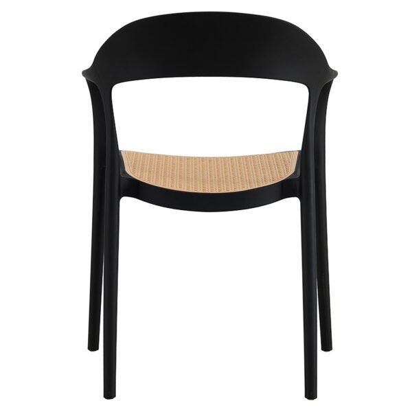 Πολυθρόνα Ember στοιβαζόμενη House Genius με UV protection PP μπεζ-μαύρο 52.5x56.5x81εκ. - Image 2