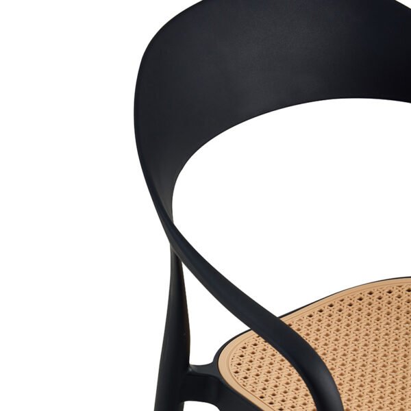 Πολυθρόνα Ember στοιβαζόμενη House Genius με UV protection PP μπεζ-μαύρο 52.5x56.5x81εκ. - Image 5
