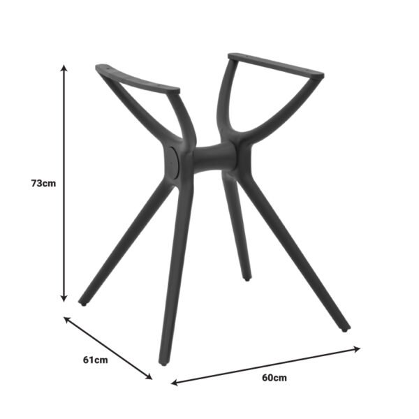 Βάση τραπεζιού Herno House Genius μαύρο pp 60x61x73εκ - Image 4
