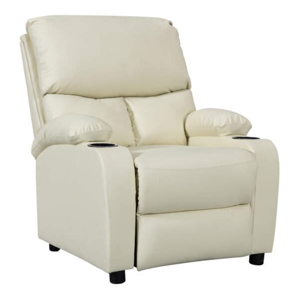 Πολυθρόνα relax με ποτηροθήκη Gartia House Genius pu σε κρεμ απόχρωση 79x94x102εκ