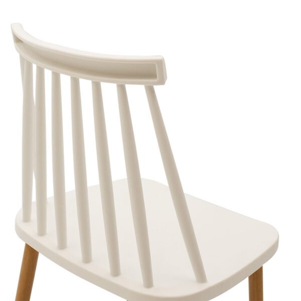 Σκαμπό μπαρ Aurora pakoworld pp λευκό-φυσικό πόδι 42x49x109εκ - Image 6