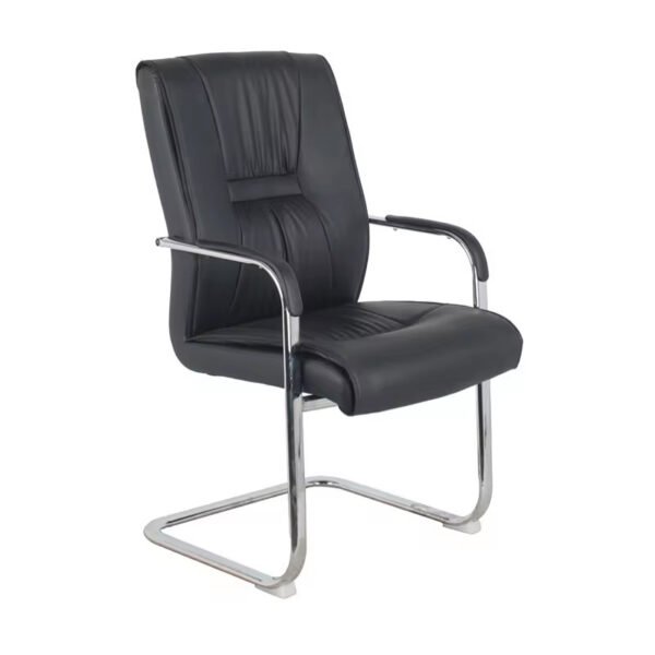 Καρέκλα επισκέπτη Nioze House Genius μαύρο pu-πόδι χρωμίου 57x50x95εκ