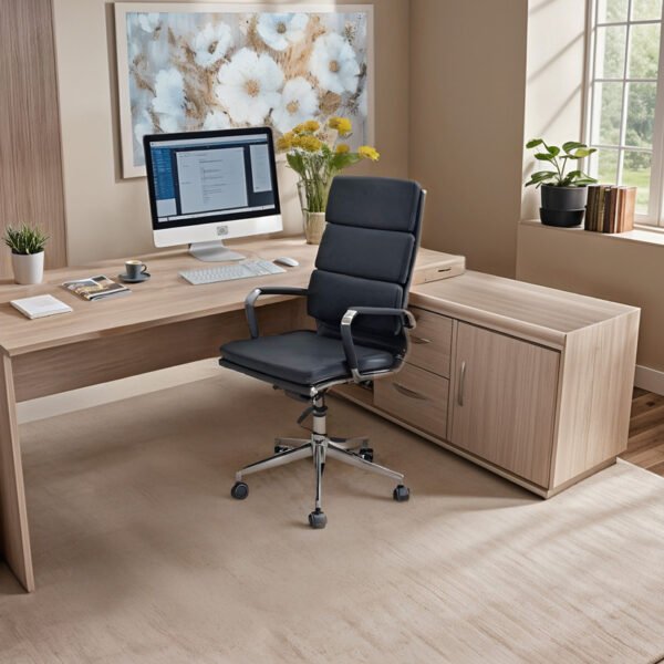 Καρέκλα γραφείου διευθυντή Tokyo House Genius μαύρο pu 55.5x52x108εκ - Image 2