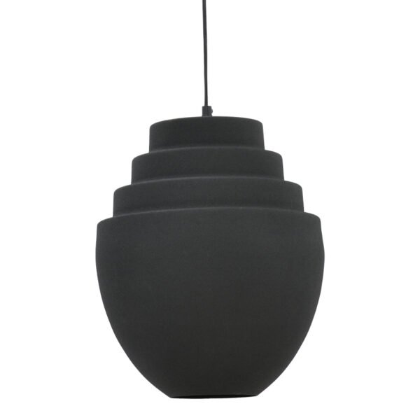 Φωτιστικό οροφής Kelsy Inart E27 μαύρο μέταλλο Φ30x122εκ - Image 3