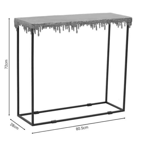 Κονσόλα Bulco Inart χρυσό-μαύρο μέταλλο 80.5x28x72εκ - Image 6
