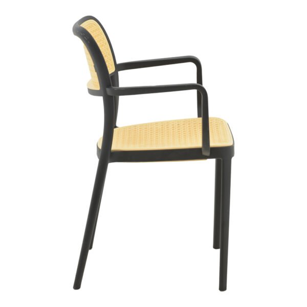 Πολυθρόνα Westley House Genius pp φυσικό-μαύρο 58x47x81εκ - Image 3