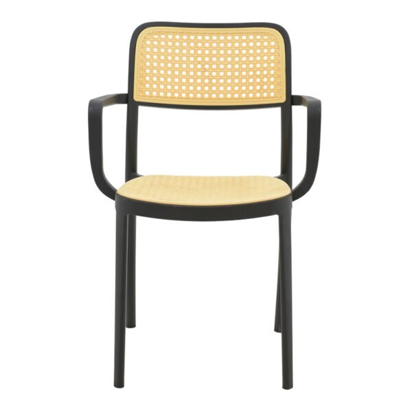 Πολυθρόνα Westley House Genius pp φυσικό-μαύρο 58x47x81εκ - Image 4