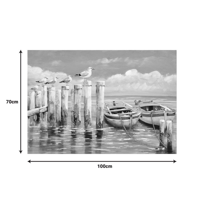 Πίνακας σε καμβά Port Inart 100x3x70εκ - Image 2
