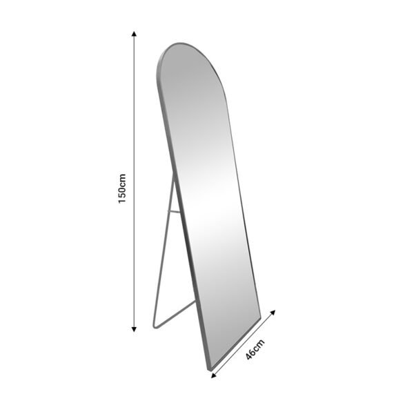 Καθρέπτης Lorens Inart μαύρο αλουμίνιο 46x40x150εκ - Image 2