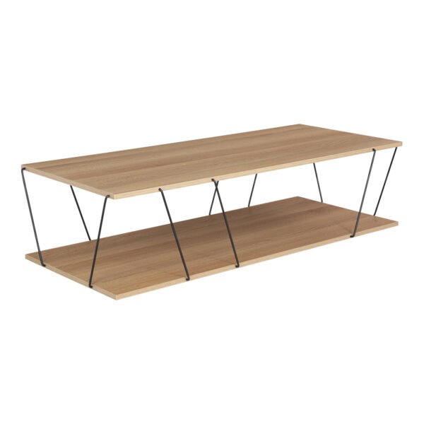 Tραπέζι σαλονιού Tars House Genius οακ-μαύρο 120x48x30εκ