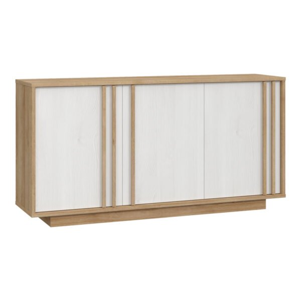 Μπουφές Chesto House Genius μελαμίνη σε λευκή και oak απόχρωση 169.2x42x87εκ