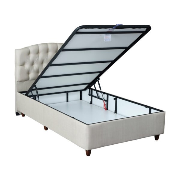 Κρεβάτι Lanse House Genius μονό με αποθηκευτικό χώρο κρεμ 120x200εκ - Image 2