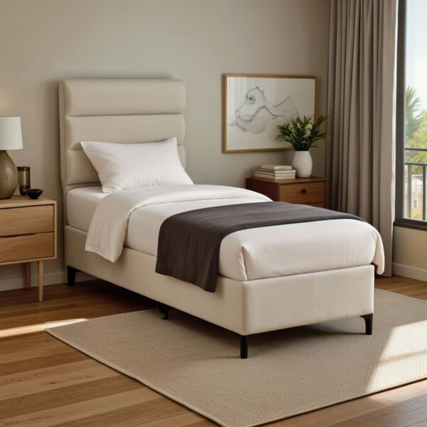 Κρεβάτι Limit House Genius ύφασμα σε κρεμ απόχρωση 90x200εκ - Image 2