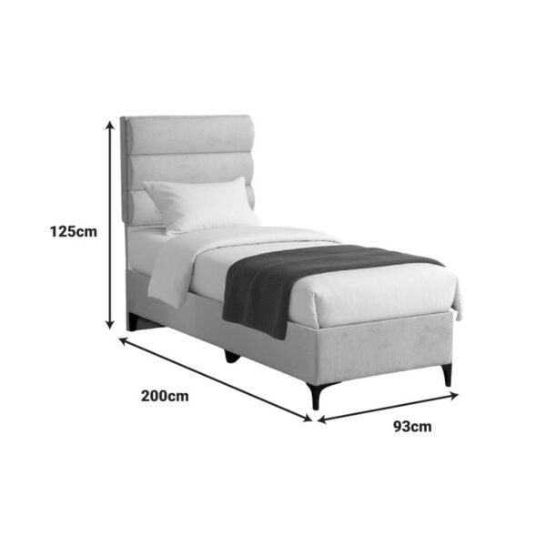 Κρεβάτι Limit House Genius ύφασμα σε κρεμ απόχρωση 90x200εκ - Image 4