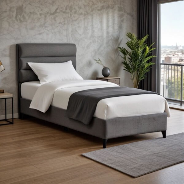 Κρεβάτι Limit House Genius ύφασμα σε ανθρακί απόχρωση 120x200εκ - Image 2