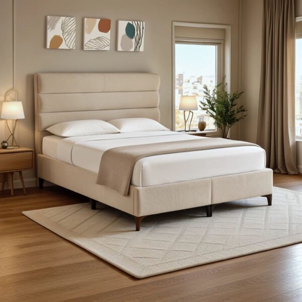 Κρεβάτι Limit House Genius ύφασμα σε κρεμ απόχρωση 160x200εκ - Image 2