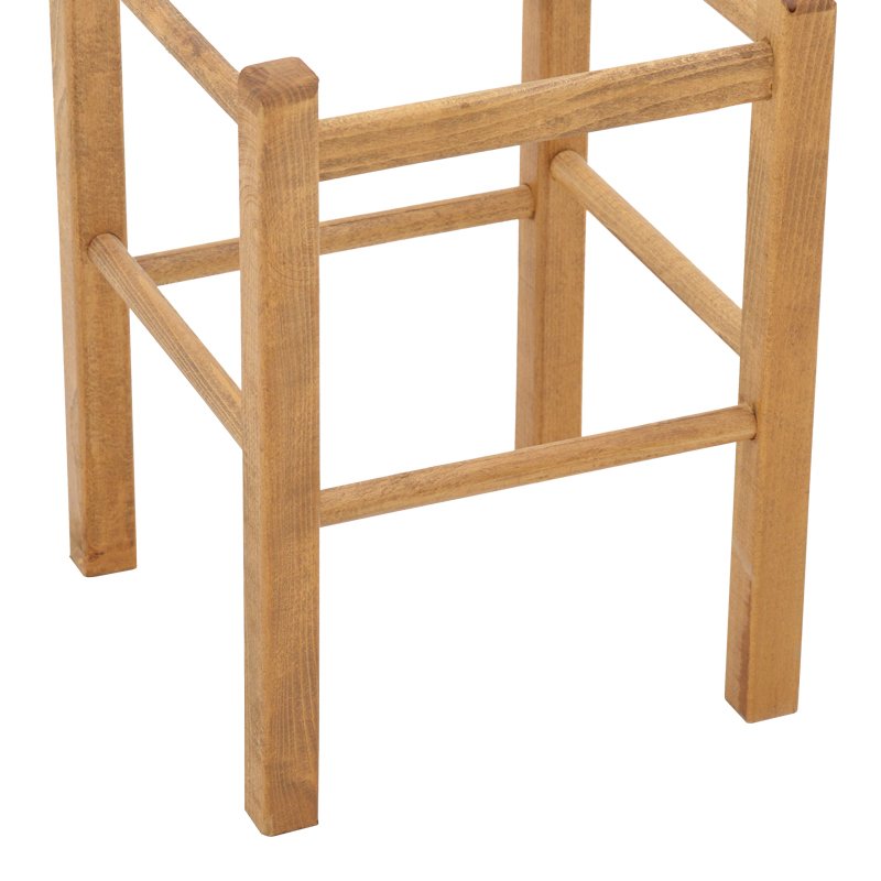 Σκαμπό καφενείου Oligor House Genius μασίφ ξύλο οξιάς λούστρο καρυδί 34x34x47εκ - Image 4